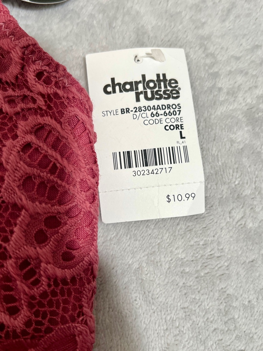 Charlotte Russe Lace Bralette & Lace Bikini Set L - XL - Picture 4 of 9